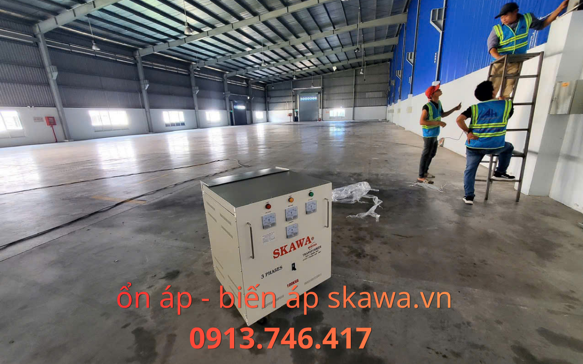 Biến áp skawa lắp đặt trong nhà xưởng
