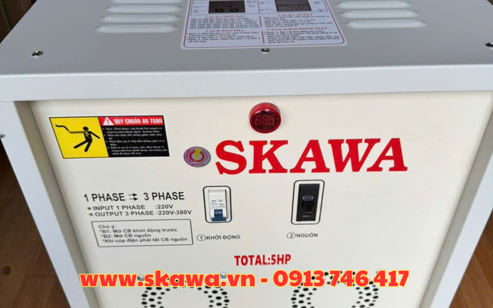 máy biến áp 1 pha ra 3 pha skawa