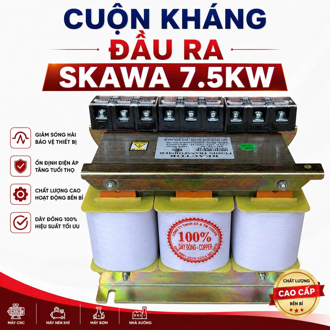 Cuộn kháng đầu ra Skawa 7.5kW