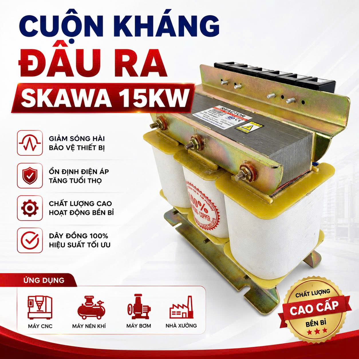 Cuộn kháng đầu ra Skawa 15kW