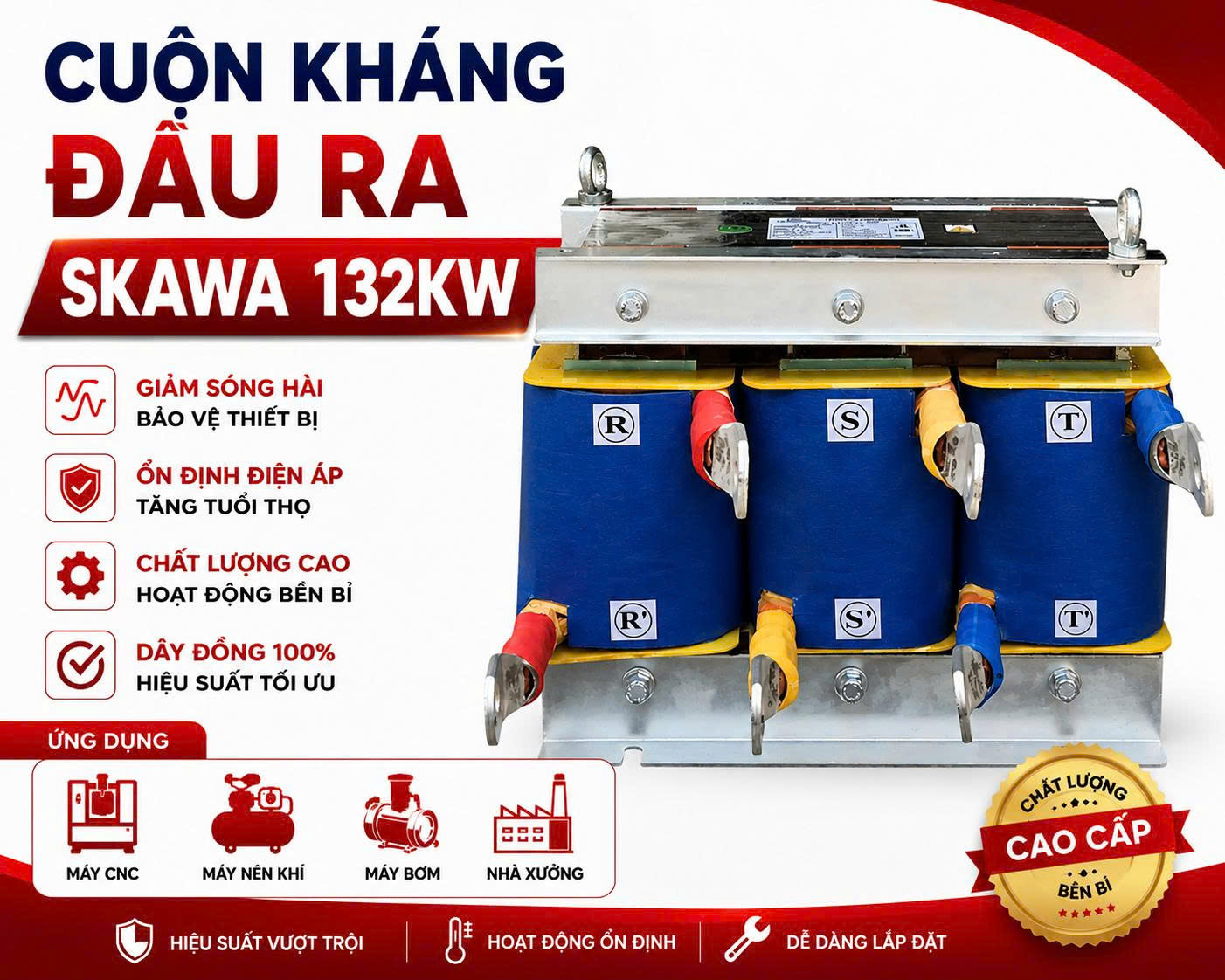 Cuộn kháng đầu ra Skawa 132kW