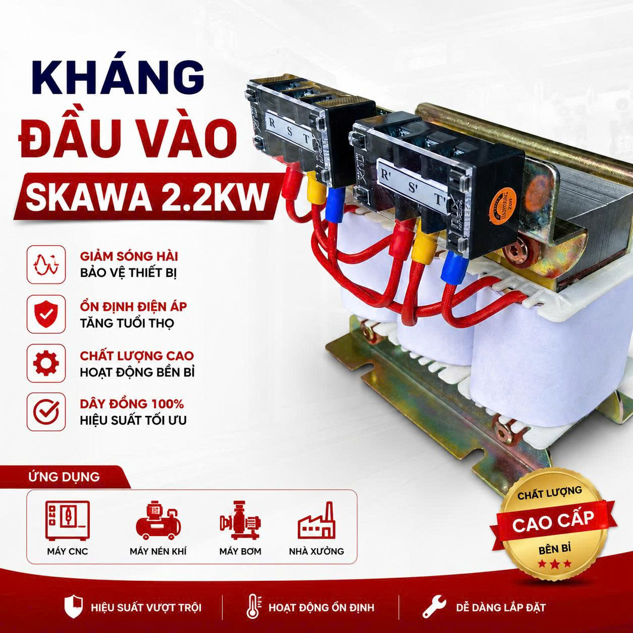 Cuộn kháng đầu vào Skawa 2.2kW