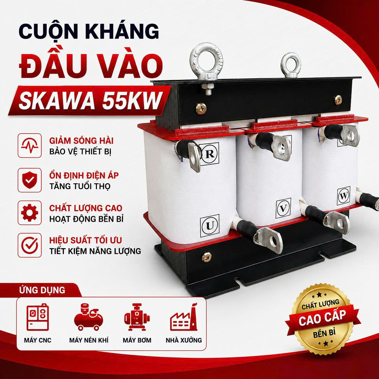 Cuộn kháng đầu vào Skawa 55kW