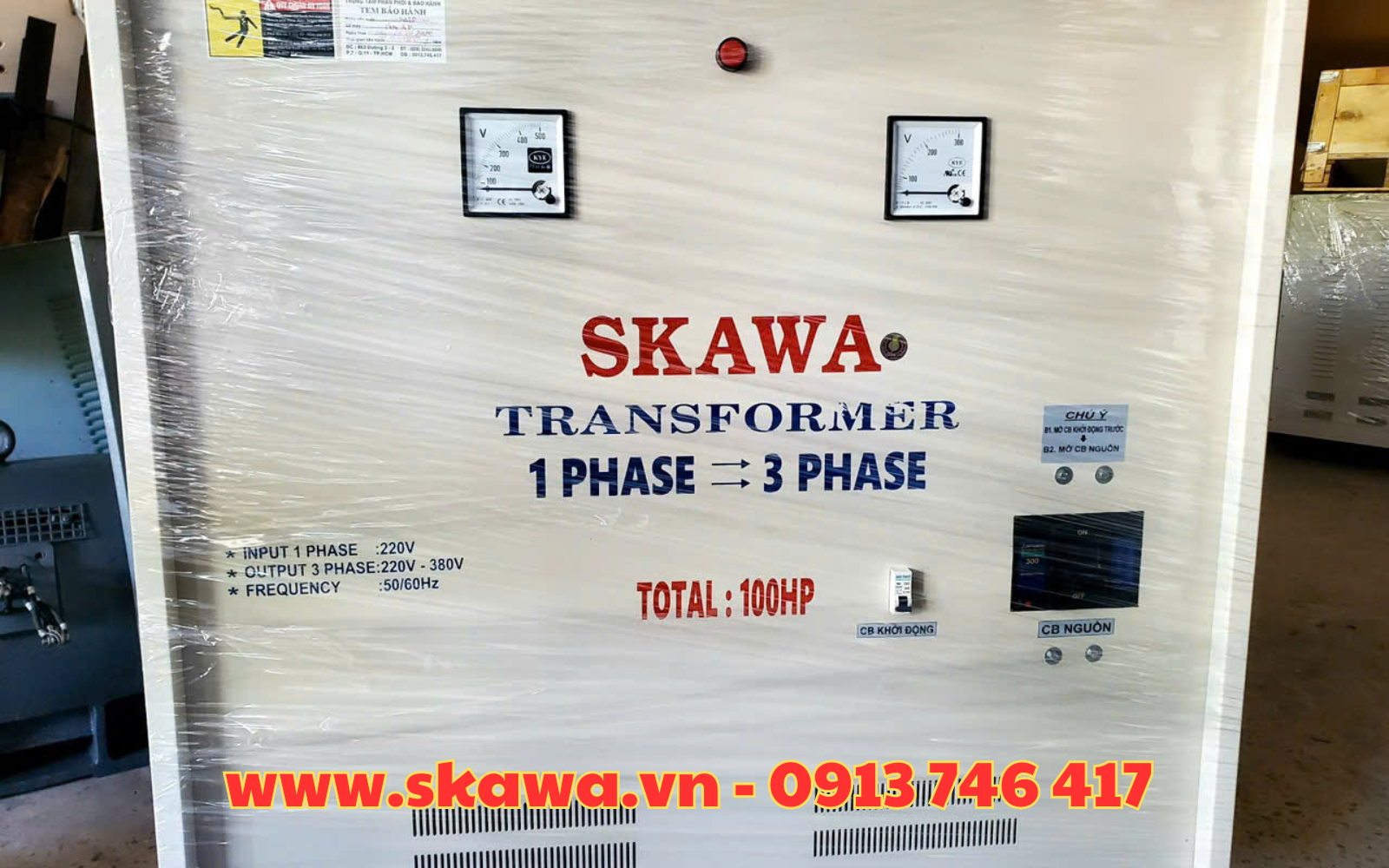 máy biến áp 1 pha ra 3 pha skawa