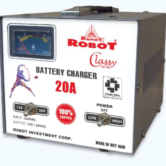 Sạc Bình Tăng Giảm 20A-12VDC-24VDC ROBOT
